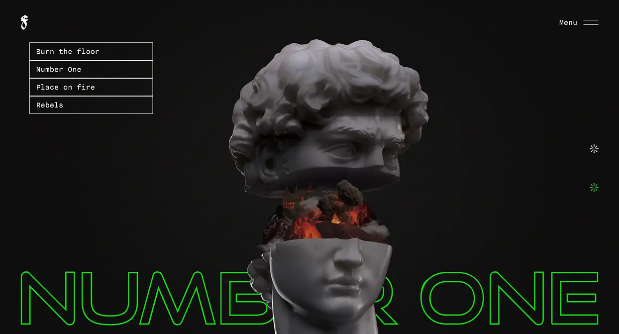 section of the 'Fantasm' website, presenting his album